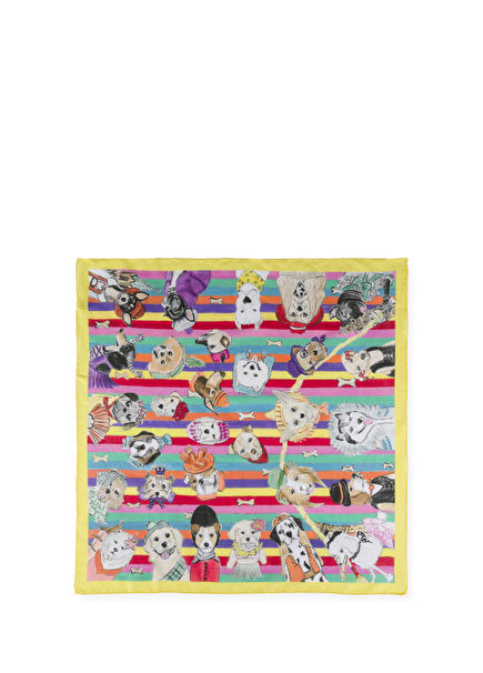 Woof Woof Rainbow Pamuk Fular