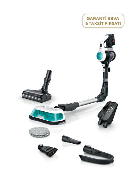BBS71HYGTR Unlimited 7 ProHygienic Aqua White 2-in-1 Sweeping & Mopping Upright Vacuum