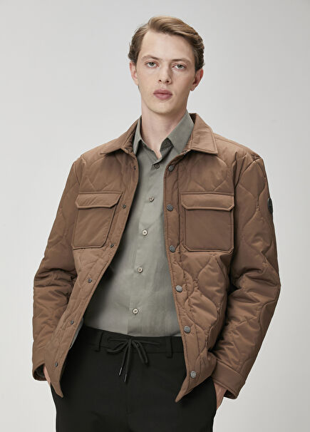 Camel Hair Quilted Coat