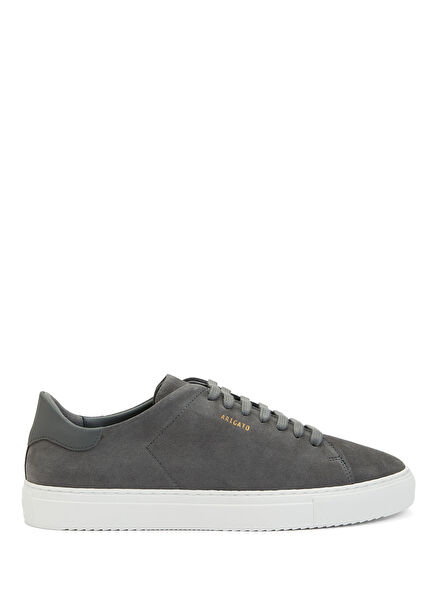 White Grey Mens Suede Sneakers