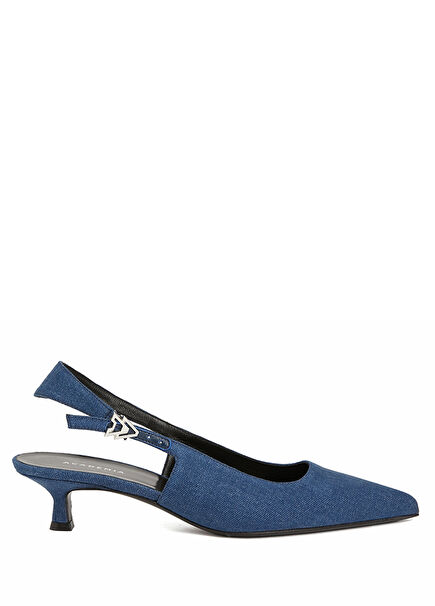 Navy Denim Pump