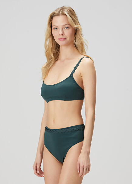 Iris Dark Green Bikini Top