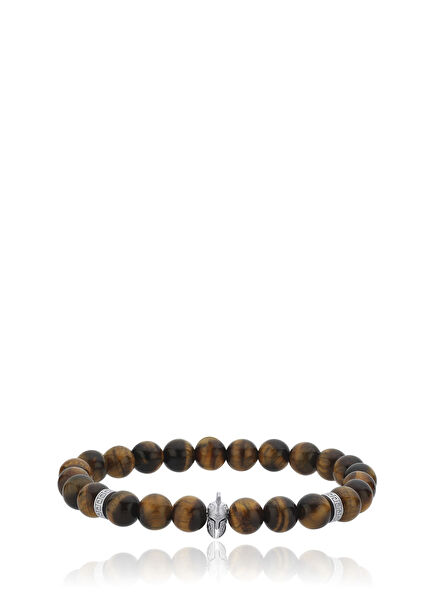 Helmet 925 Sterling Silver Tiger's Eye Bracelet