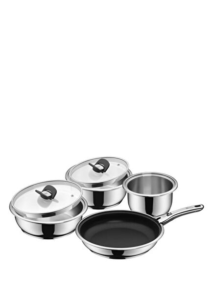 Click & Serve Steel 7 Piece Cookware Set