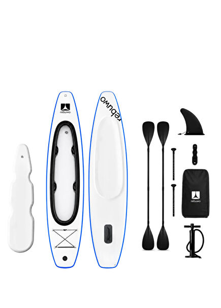 Two-in-One SUP Inflatable Kayak Blue Canoe and Paddle Board Set