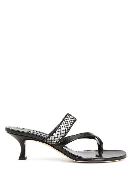 Sulna Black Women's Leather Mules