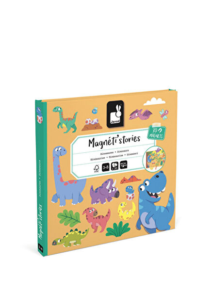 Dinozorlar Mıknatıslı Eğitici Aktivite Oyun Kitabı 