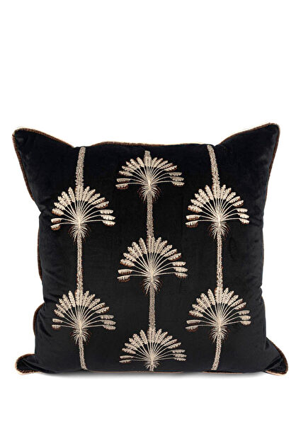 Bambu Siyah Kadife Kırlent 55x55 cm