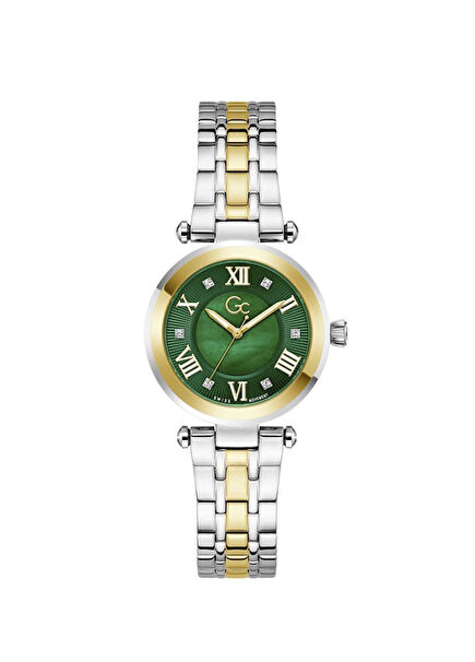 GCZ63004L9 Gold Metallic Grey Steel Women's Wristwatch