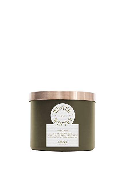 Winter Green Large Size Natural Candle 600 gr