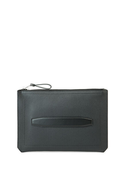 Siyah Erkek Deri El Portföyü