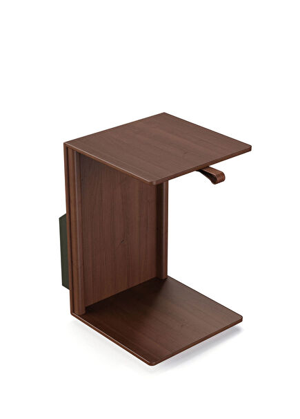 Salon Trio Kahverengi Ceviz Ahşap C Yan Sehpa