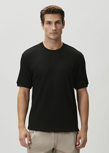 Black Textured T-Shirt