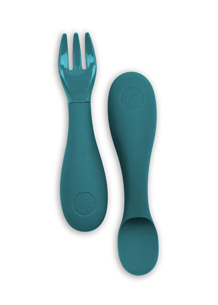 Boris Bear Carrying Case Silicone Fork and Spoon Set