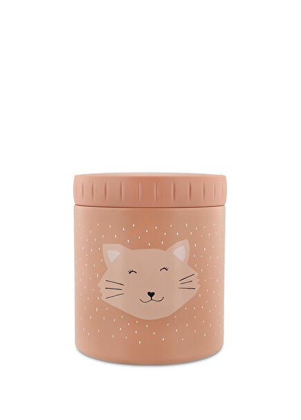 Mrs. Cat Pembe Çelik Termal Çocuk Yemek Kabı 500 ml