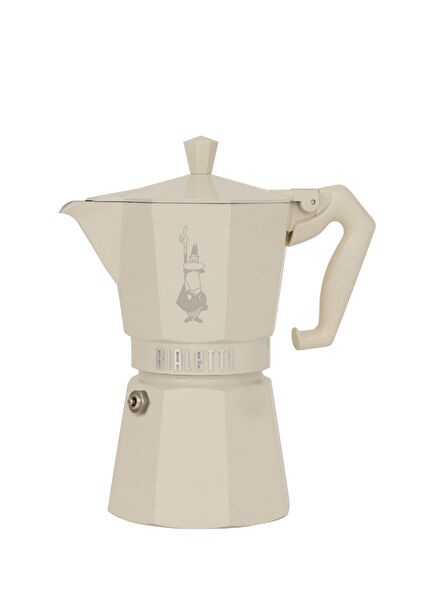 Express Exclusive Cream Metal 6 Cup Moka Pot
