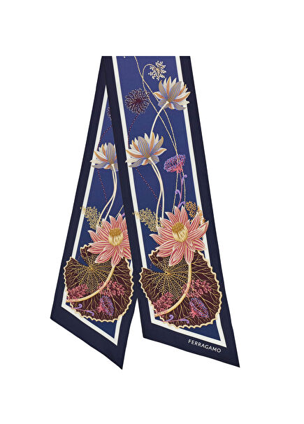 Lacivert Kadın İpek Bandana