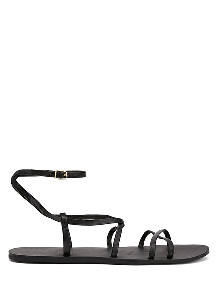 Black Women's Leather Sandals