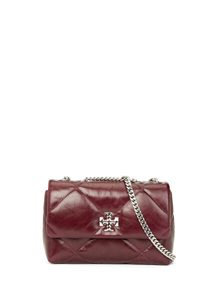 Kira Diamond Small Burgundy Women's Leather Bag