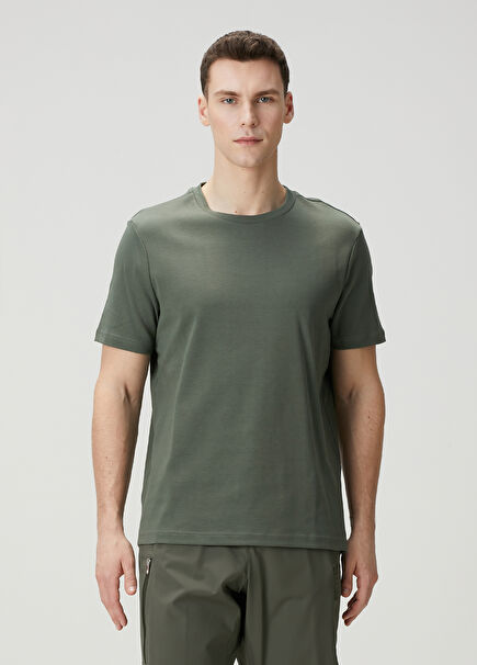 Regular Fit Khaki Interlock T-Shirt
