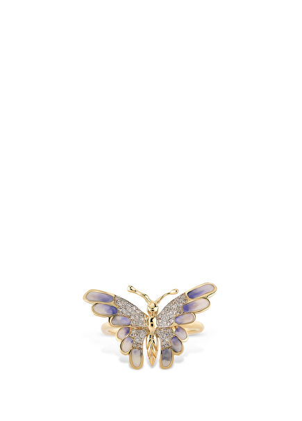 Violet Butterfly Kadın Altın Yüzük