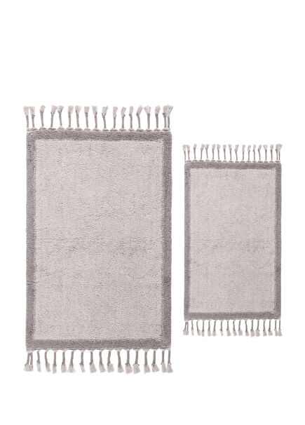 Root Dark Grey Bamboo Set of 2 Bath Mats