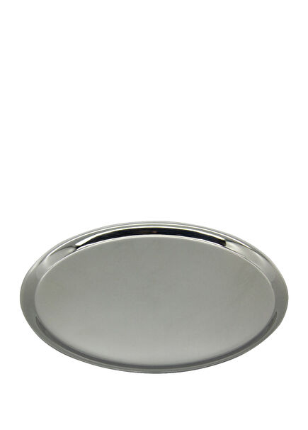 Gümüş Rengi Metal Mini Servis Tepsisi 20 cm