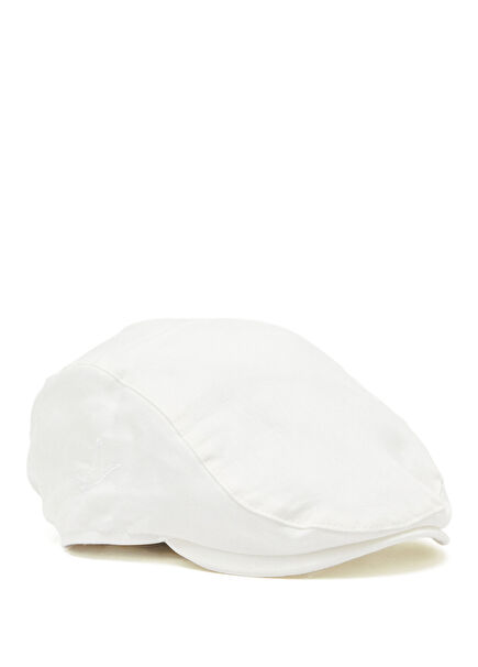 White Linen Cap Hat