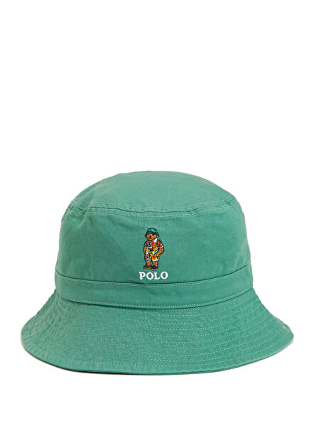 Yeşil Logo Nakışlı Unisex Çocuk Şapka