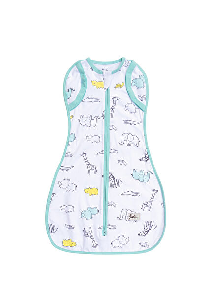 Zoo Zoo Green Unisex Baby Swaddle