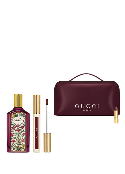 Flora Gardenia Intense 100 ml + Glow Oil-In-Water Tint 129 Paula Maple  + Gucci Çanta  ve Mini Ruj Kadın Parfüm Seti