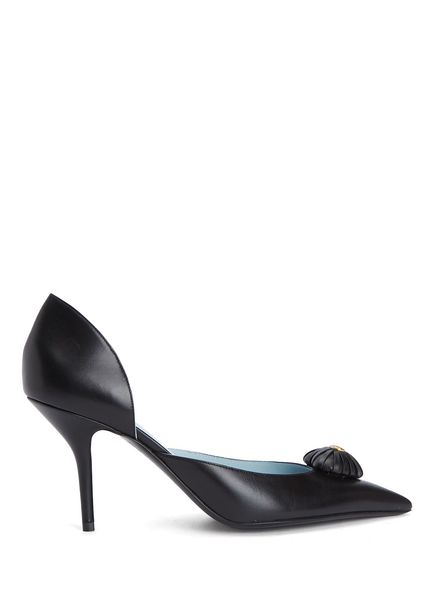 Coeur Royal Siyah Deri Stiletto