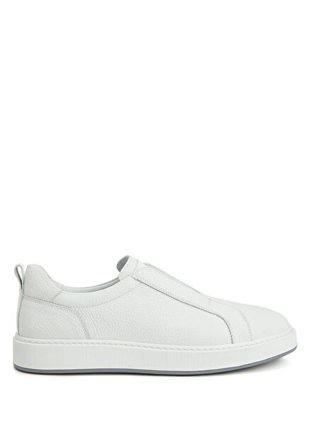 White Men's Leather Sneakers