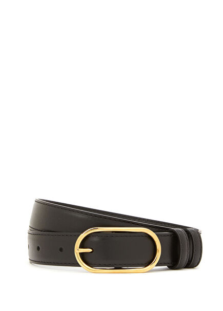 Black Women's Leather Belt