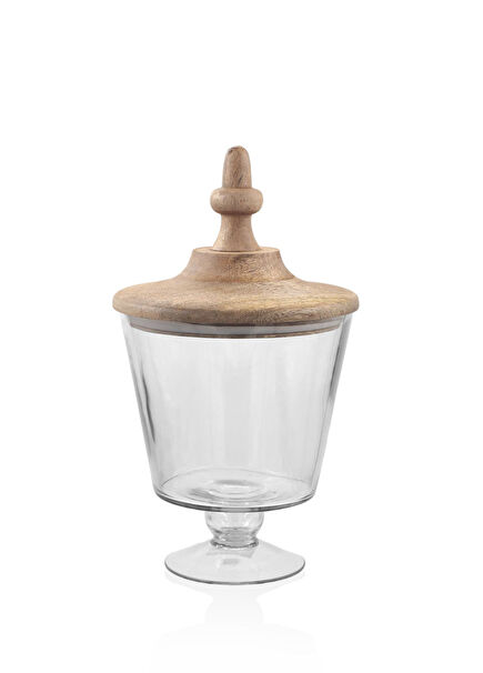 Madera Pedestal Cookie Jar 15x18 cm