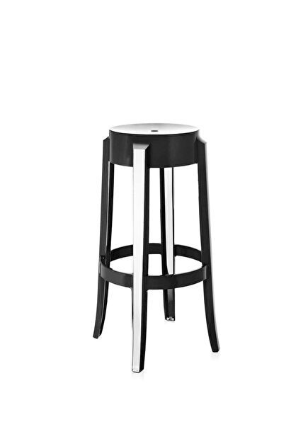 Charles Ghost Bright Black Stool
