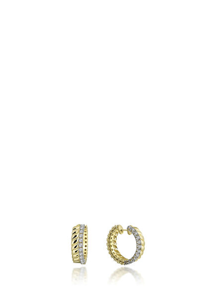 14K Gold Women's Earrings with Moonlight Diamonds