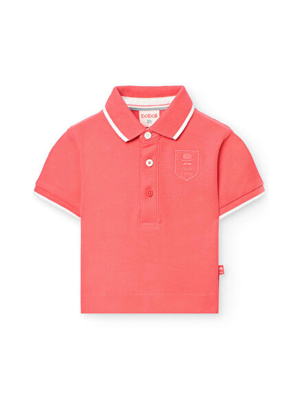Kırmızı Polo Yaka Kısa Kollu Erkek Çocuk T-shirt