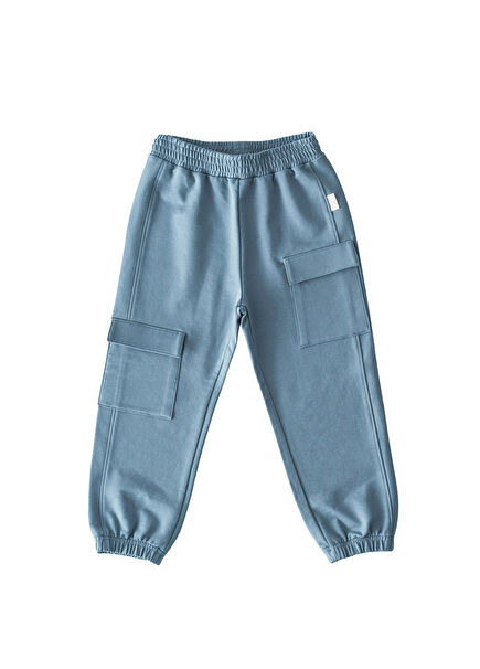 Cargo Petrol Blue Kids Jogger Pants