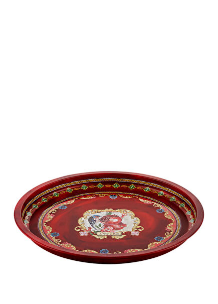 Dolce Vita Red Metal Tray