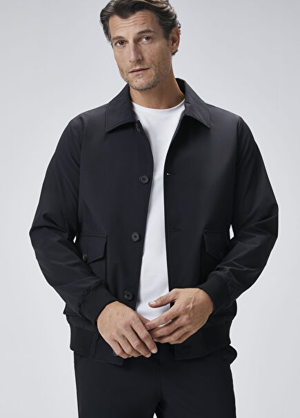 Siyah Çift Taraflı Mont