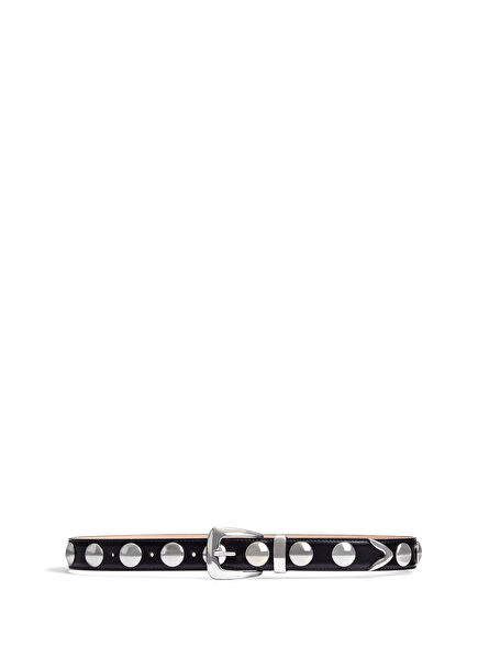 Black Women's Leather Belt