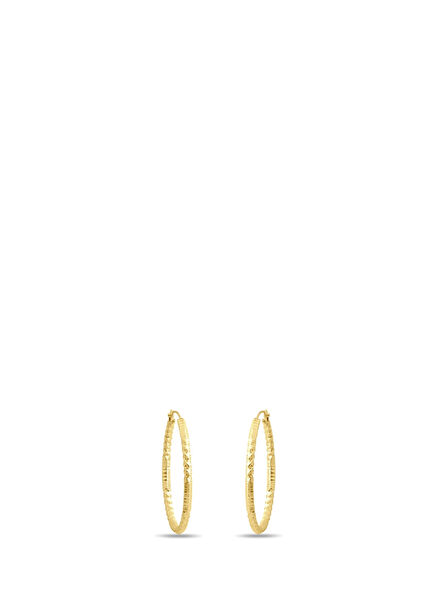 Sparkling 14K Gold Women's Hoop Earrings