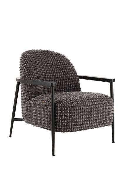 Meder Siyah Desenli Metal Berjer