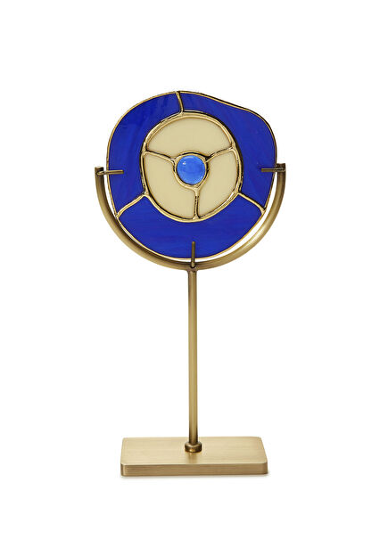 Evil Eye Stand Navy Blue Glass Object