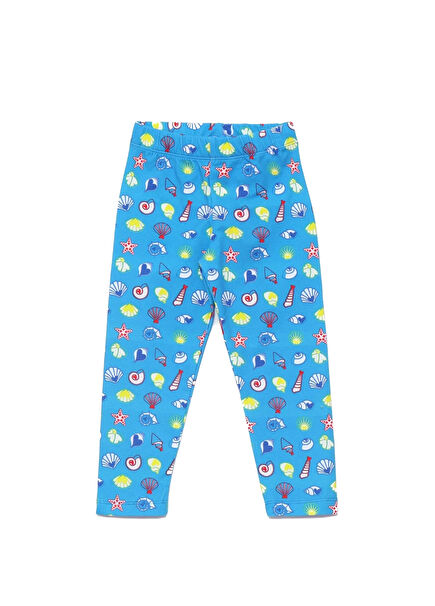 Vigo Mavi Deniz Kabuklu Kız Çocuk Tayt