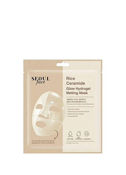 Seoul Face Brass Ceramide Hydrogel Moisturizer Melting Korean Mask 34 gr 2 Pieces