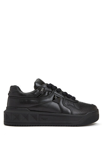 One Stud XL Black Men's Leather Sneaker