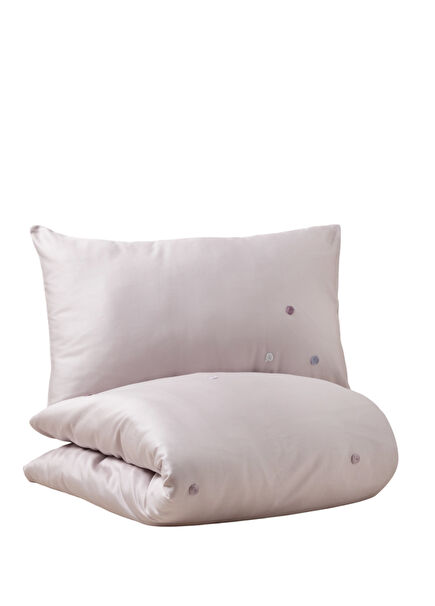 Camilla Pembe Nakışlı %100 Pamuk Saten Nevresim Seti 100x140 cm