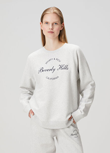 Light Grey Printed Sweatshirt